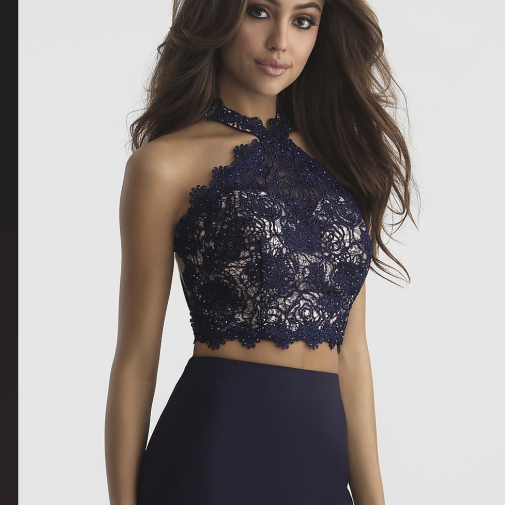 Madison James 2 piece Navy Prom Dress